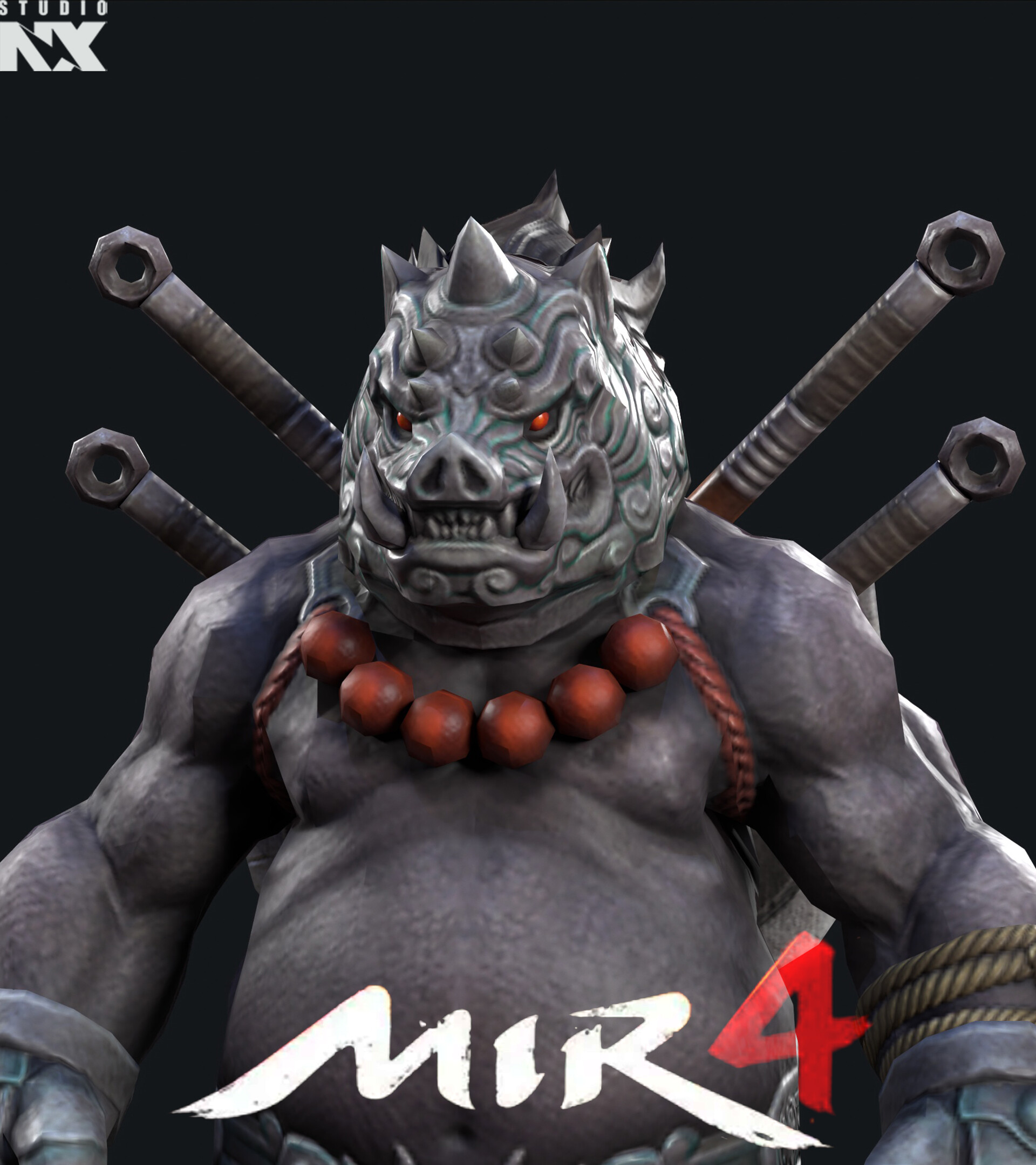 ArtStation Mir4 Black Pig