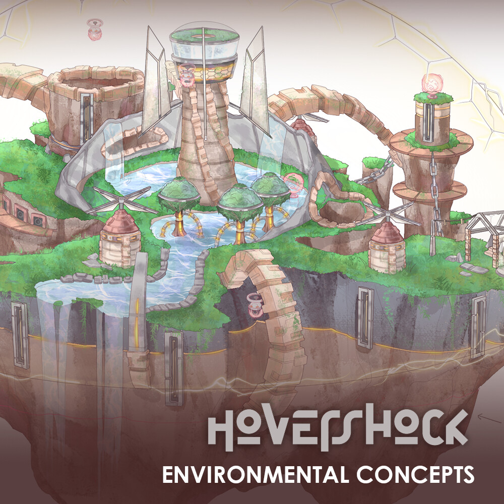 ArtStation HOVERSHOCK Environmental Concepts