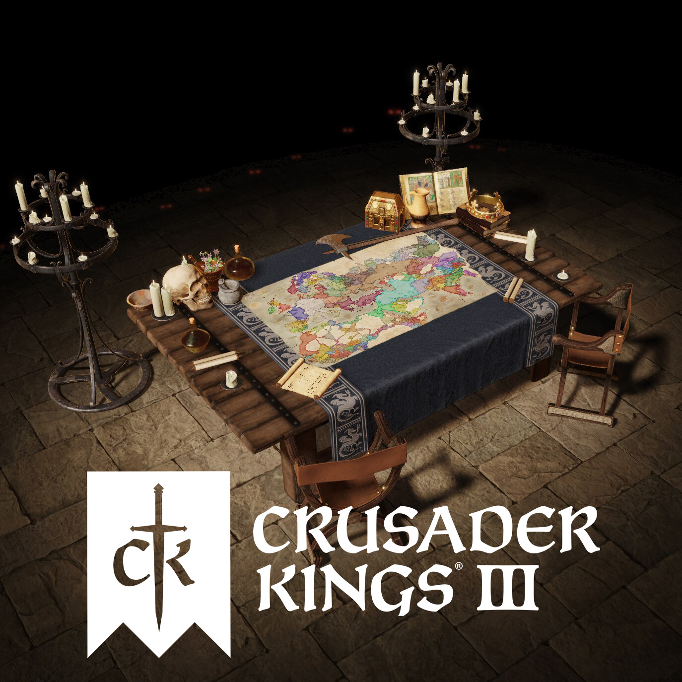 ArtStation - CK3: Legends of the Dead - Map table backdrops