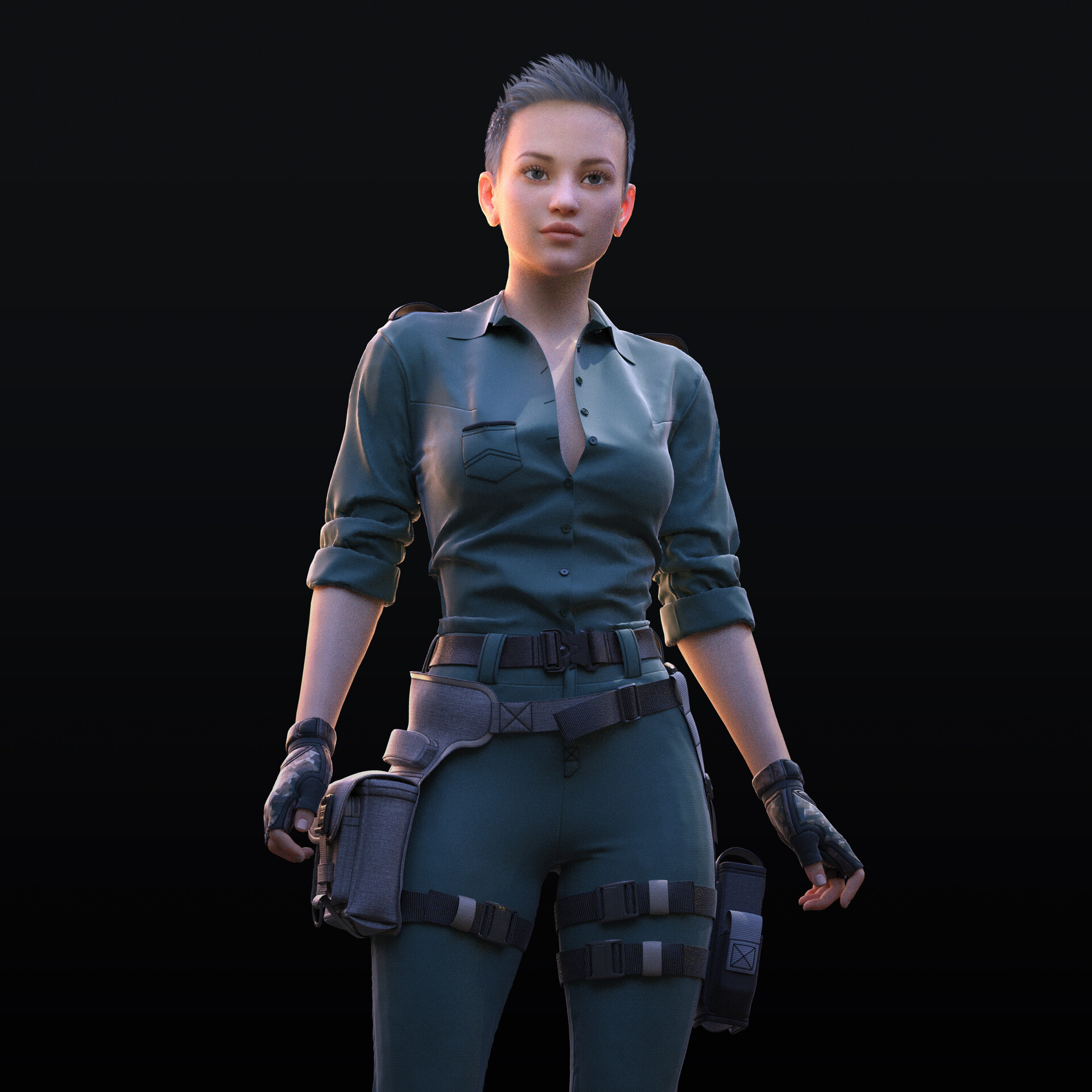 ArtStation - Female Military Outfit