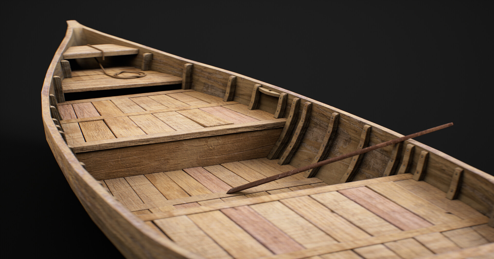 ArtStation - Vietnamese Sampan Wooden Boat