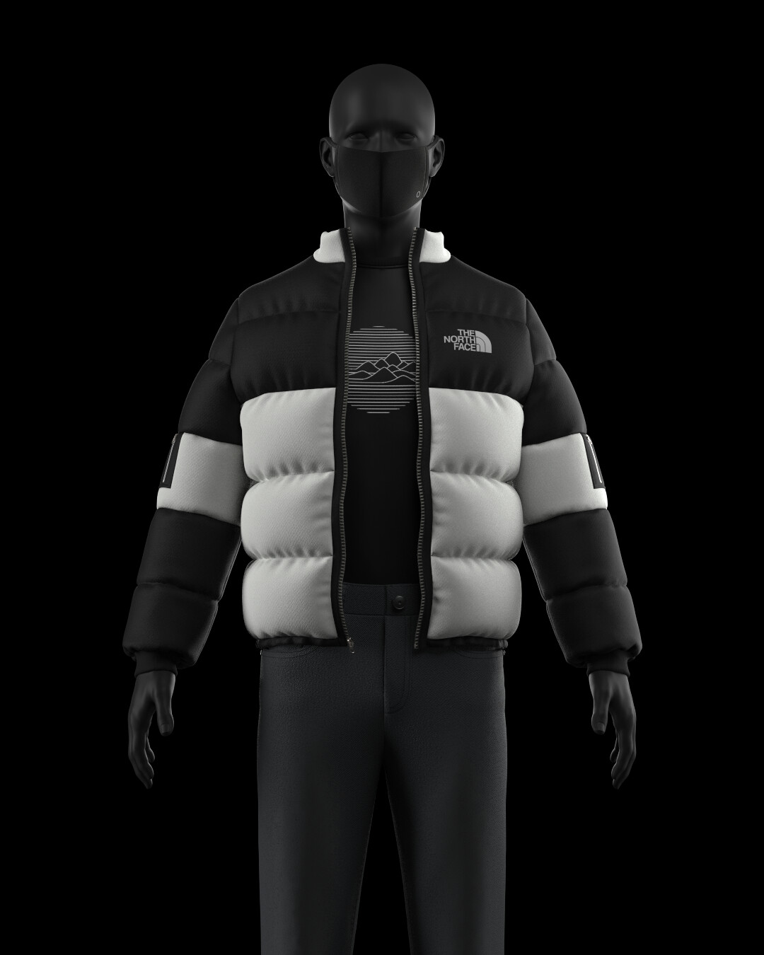 ArtStation - virtual fashion | realistic streetwear puffer jacket