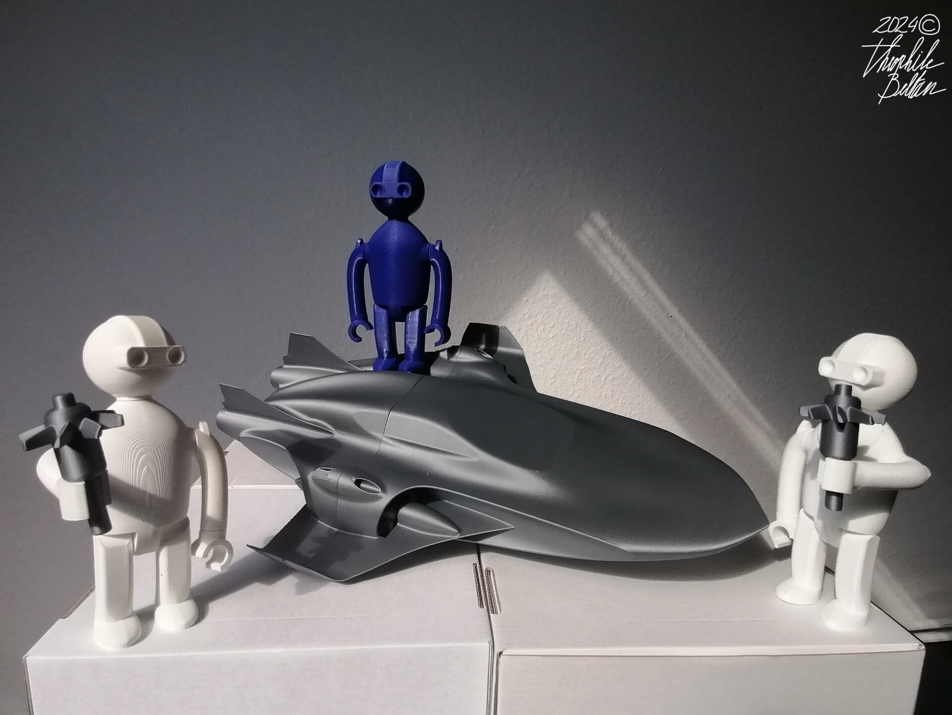 ArtStation - 3D Printed Flying Car & Toy Robot
