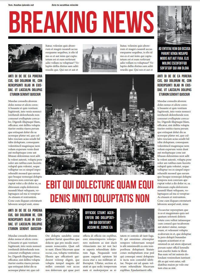 ArtStation - NYC Newspaper Template