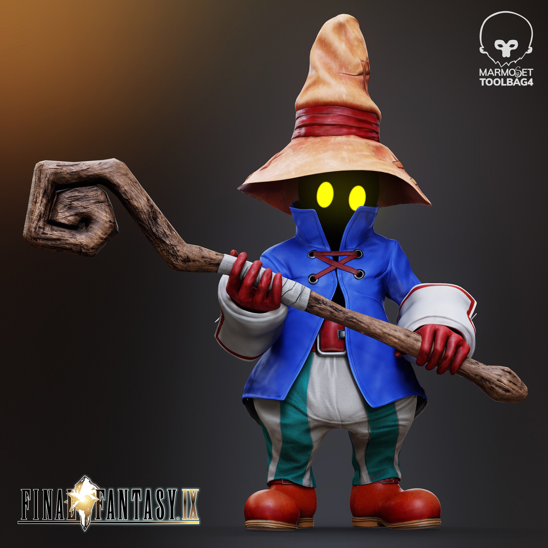 ArtStation - FINAL FANTASY 9 - Vivi Ornitier - 3D game character fanart