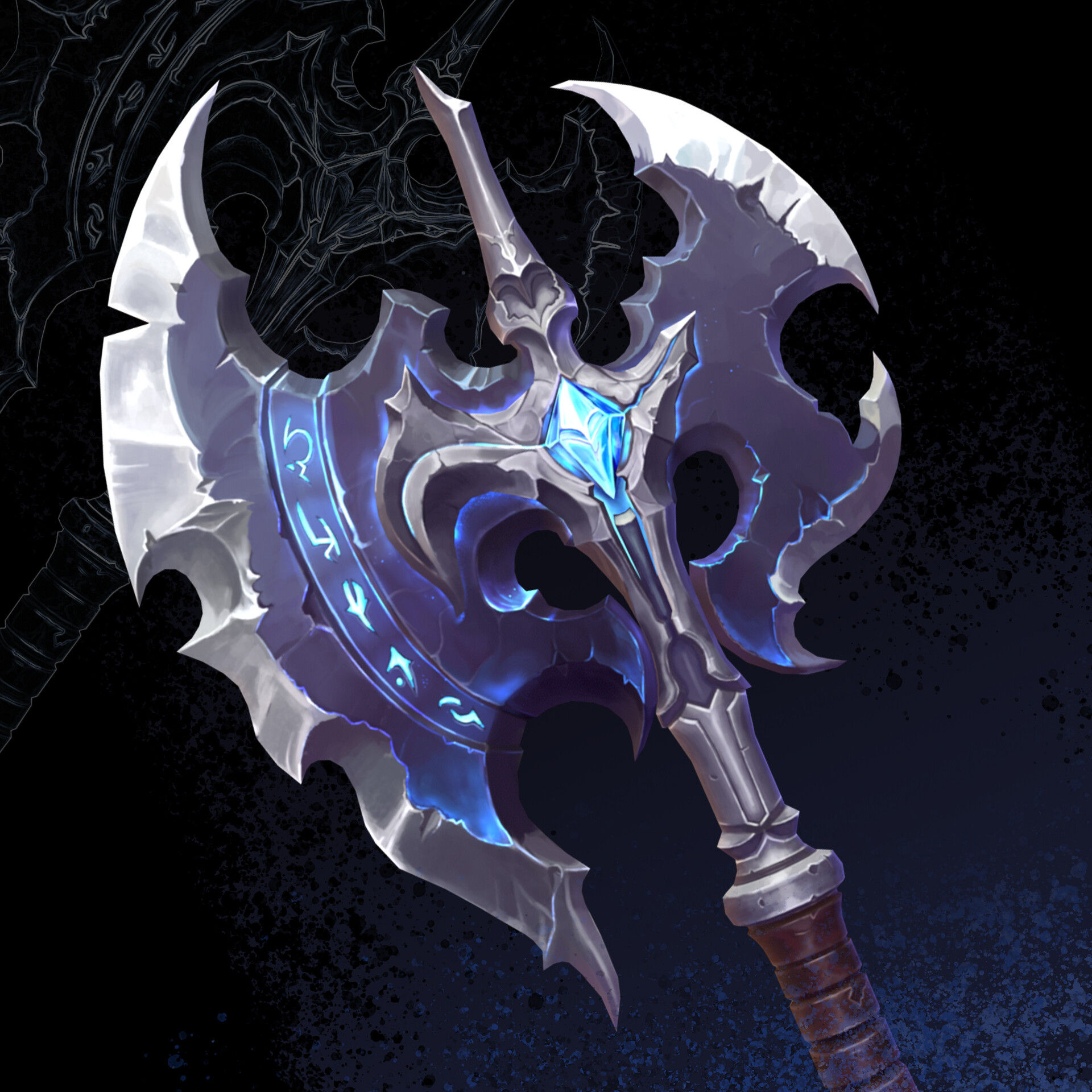 ArtStation - Handpainted Runic Axe