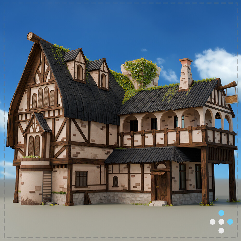 ArtStation - Style Study: Medieval House