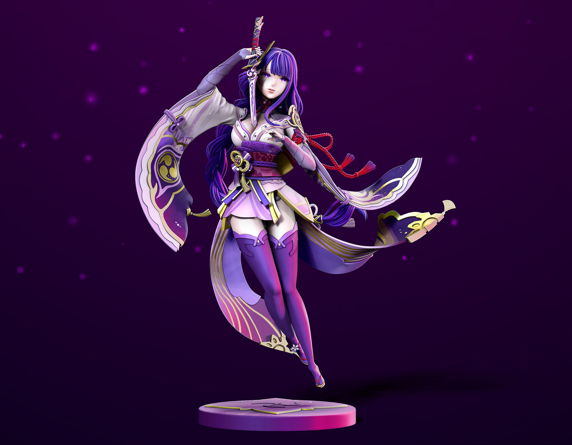 ArtStation - Shogun Raiden (Baal) from the game Genshin Impact