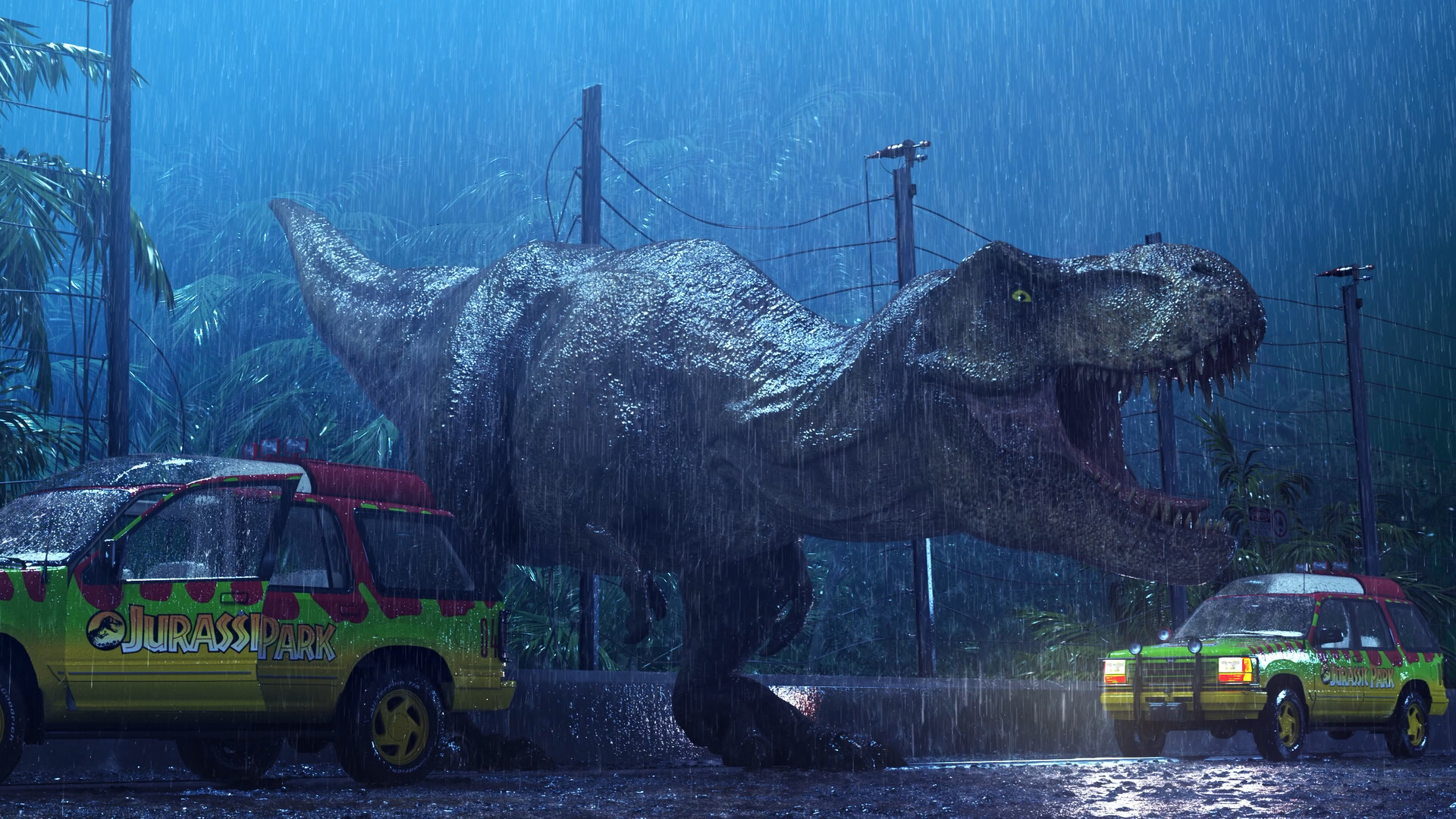 ArtStation - Rebuilding the T-Rex Escape Scene 30 Years Later