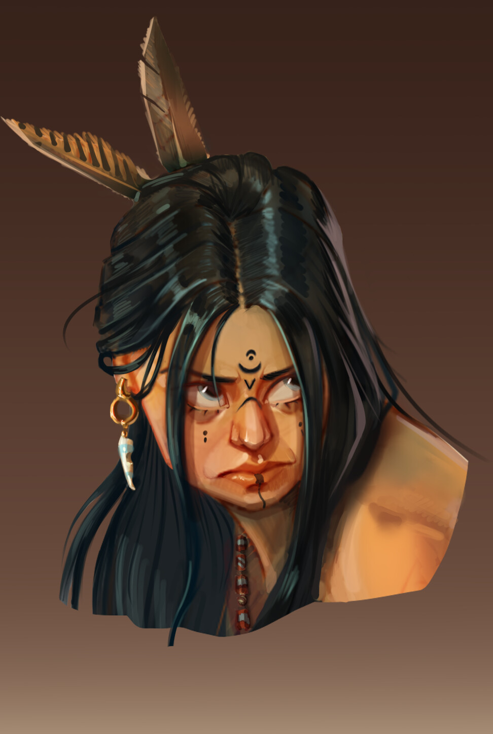 ArtStation - Native american warrior