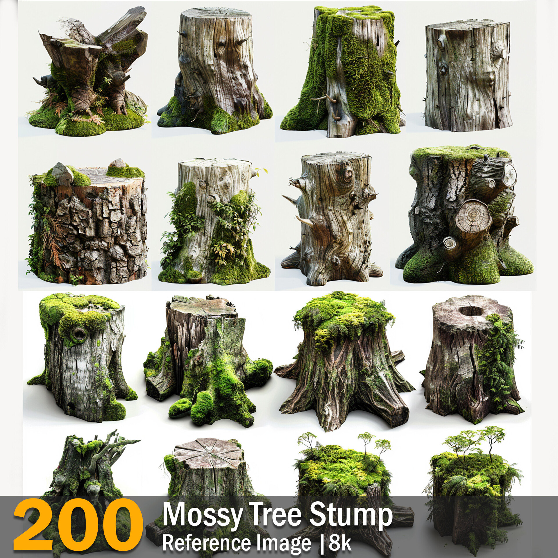 ArtStation - Mossy Tree Stump | Reference Images | 8k