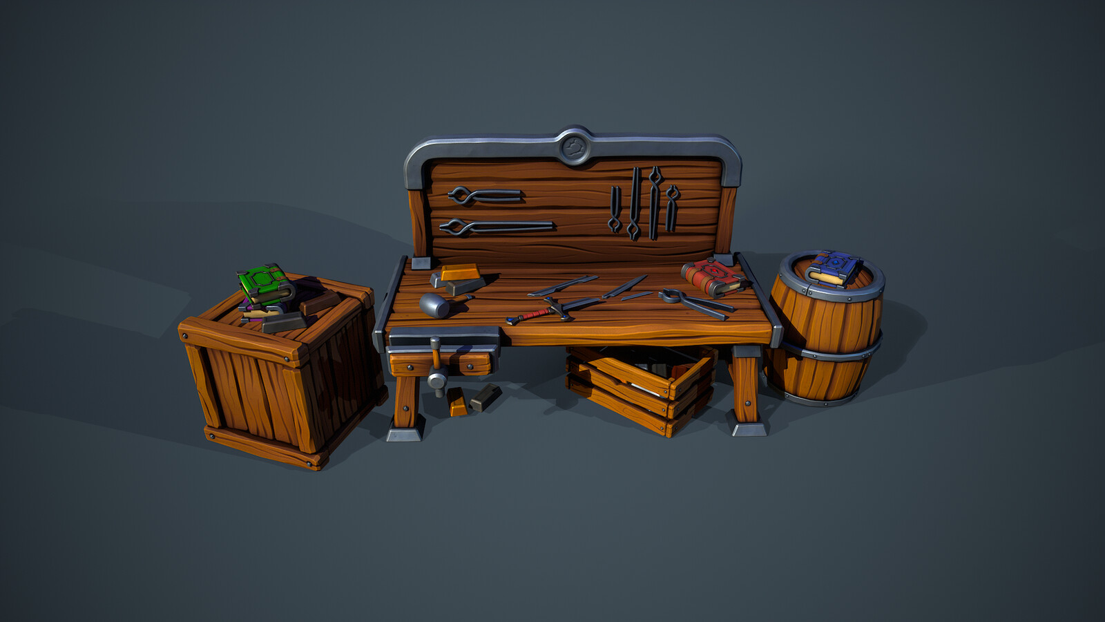 Stylized Blacksmith's workbench