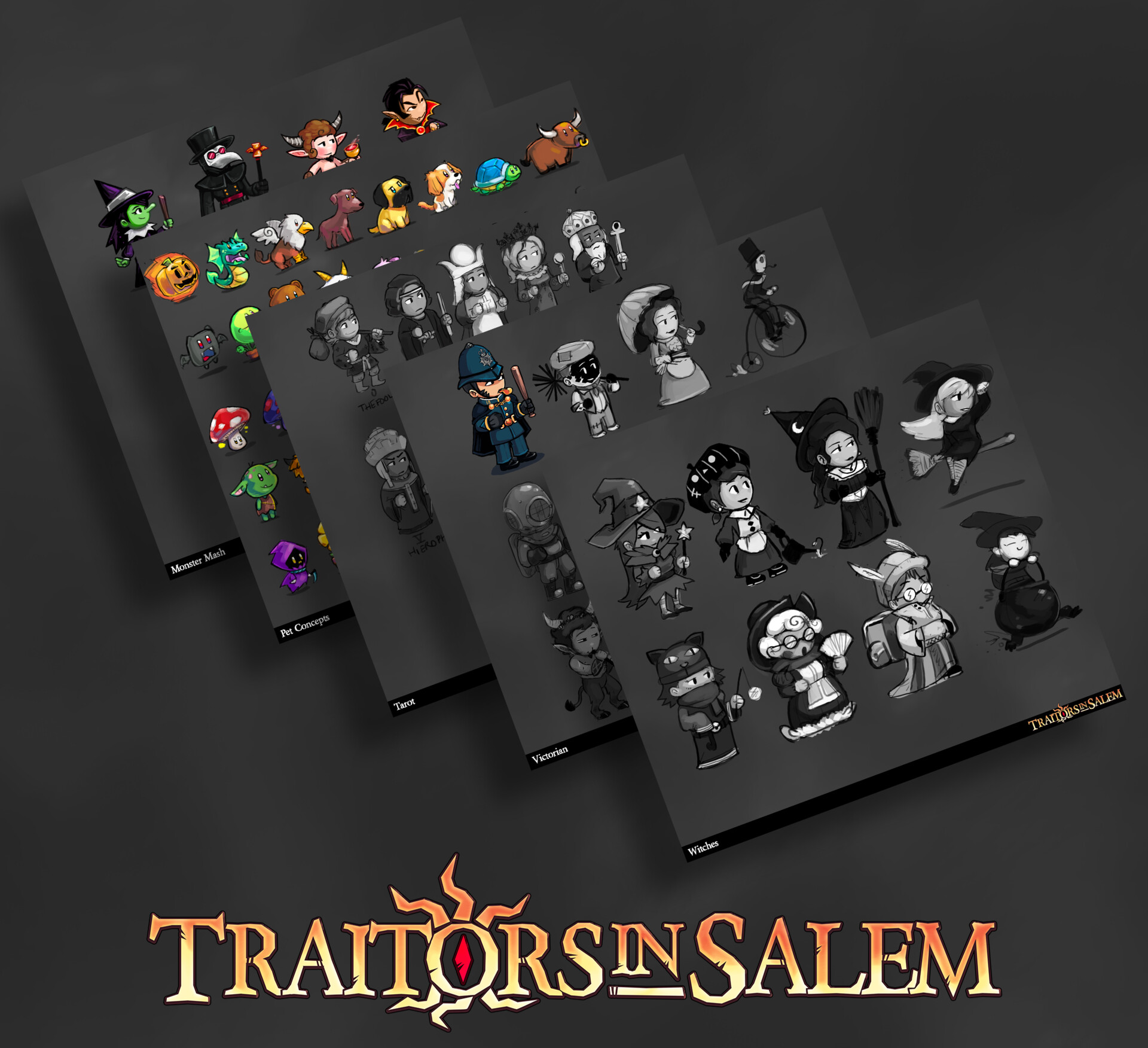 ArtStation - Traitors in Salem - Initial Style Concepts