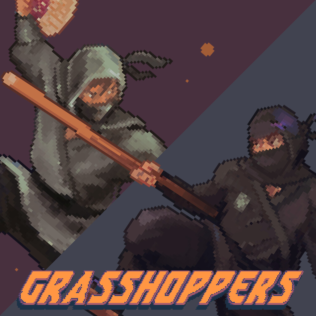 ArtStation - Pixel Art - Grasshoppers Static Art