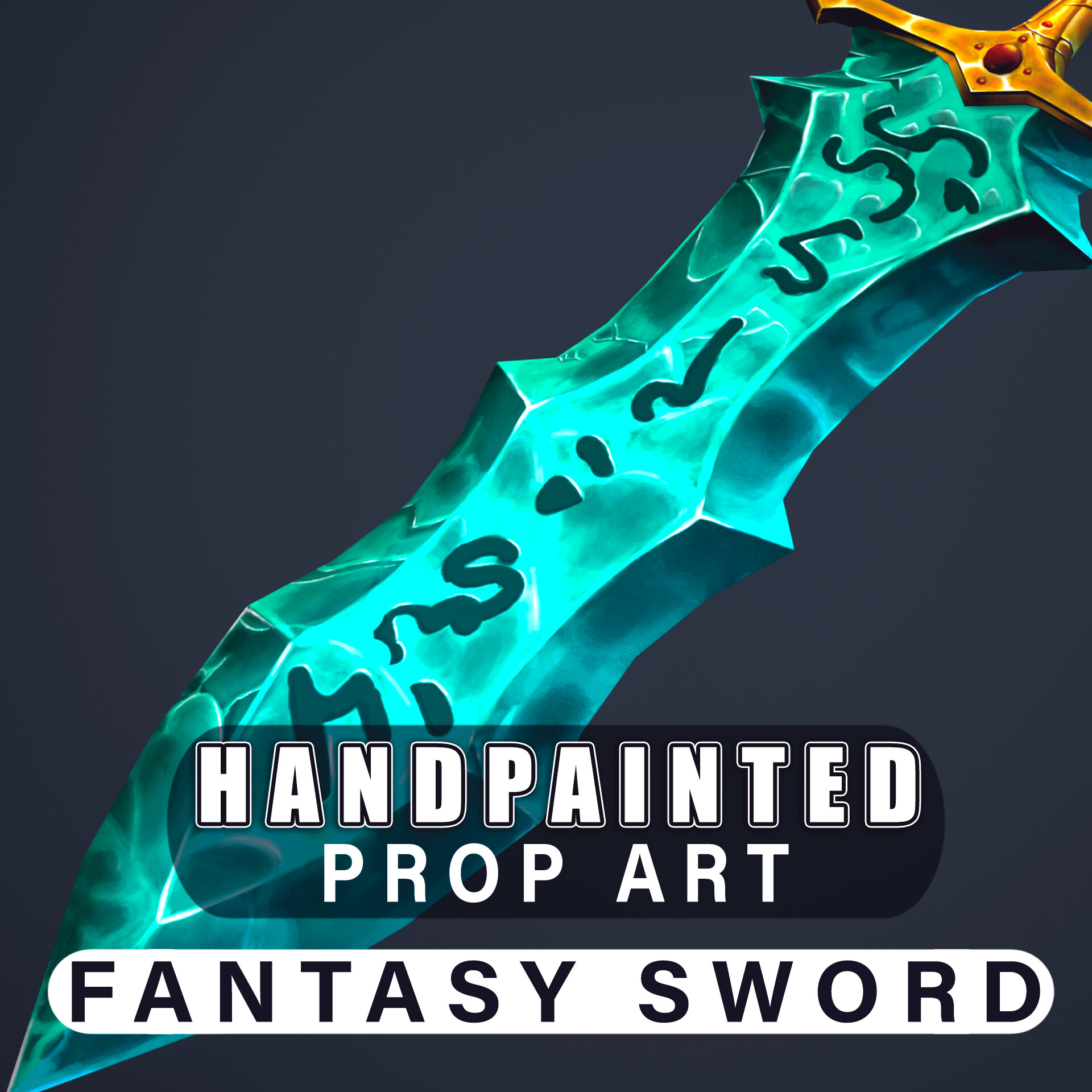 ArtStation - Handpainted Fantasy Sword - Kerim Turay Concept