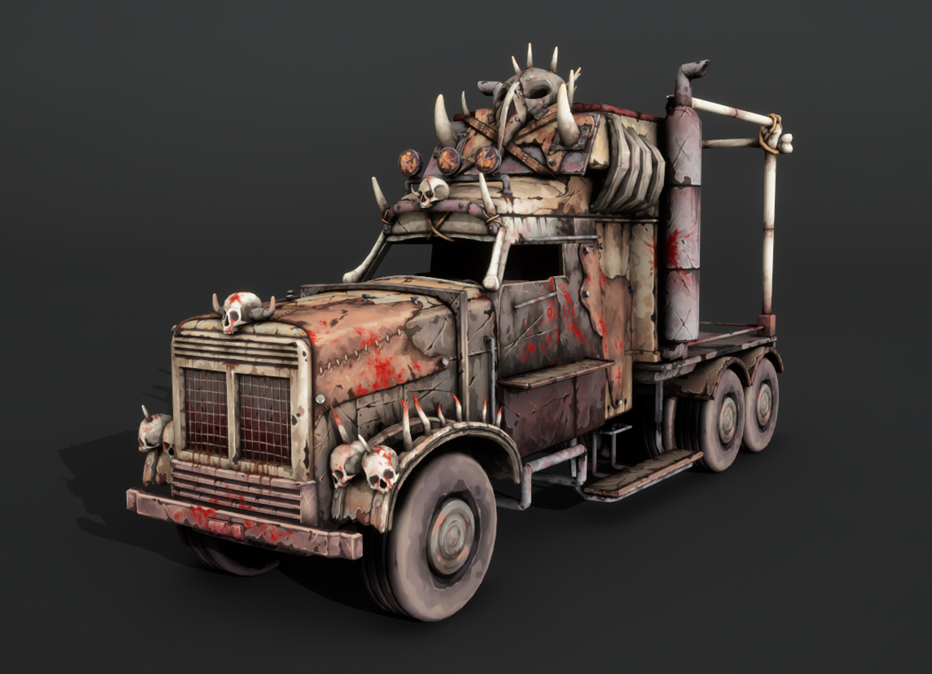 ArtStation - Post Apocalypse Truck - Handpainted Textures