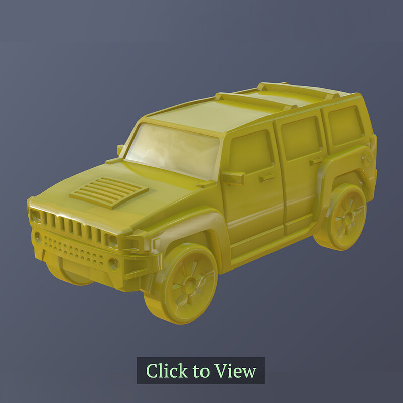 Hummer H3 - 3D Printable Mini for Little Canada