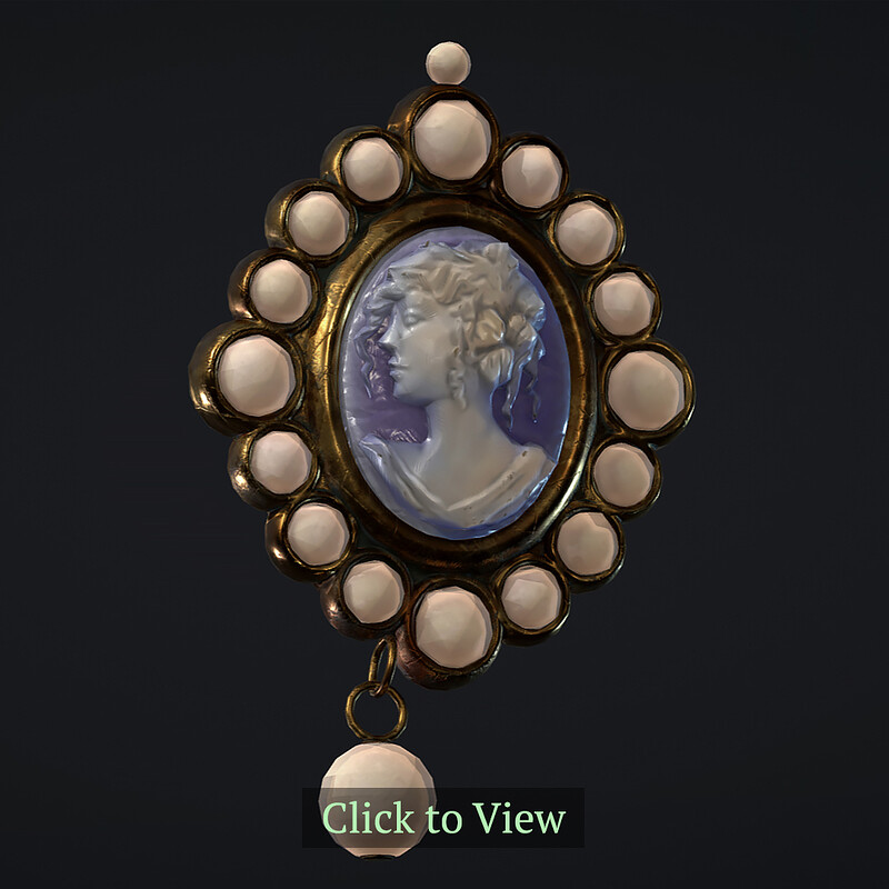 Cameo Brooch - Game Prop