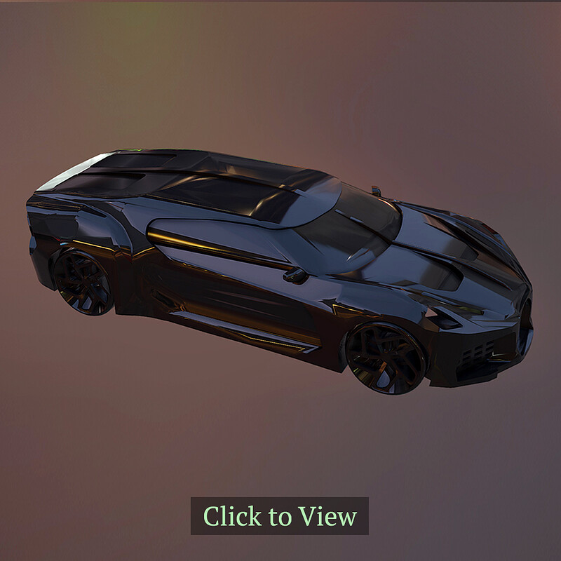 3D Printable Miniature Bugatti La Voiture Noire ~ Little Canada