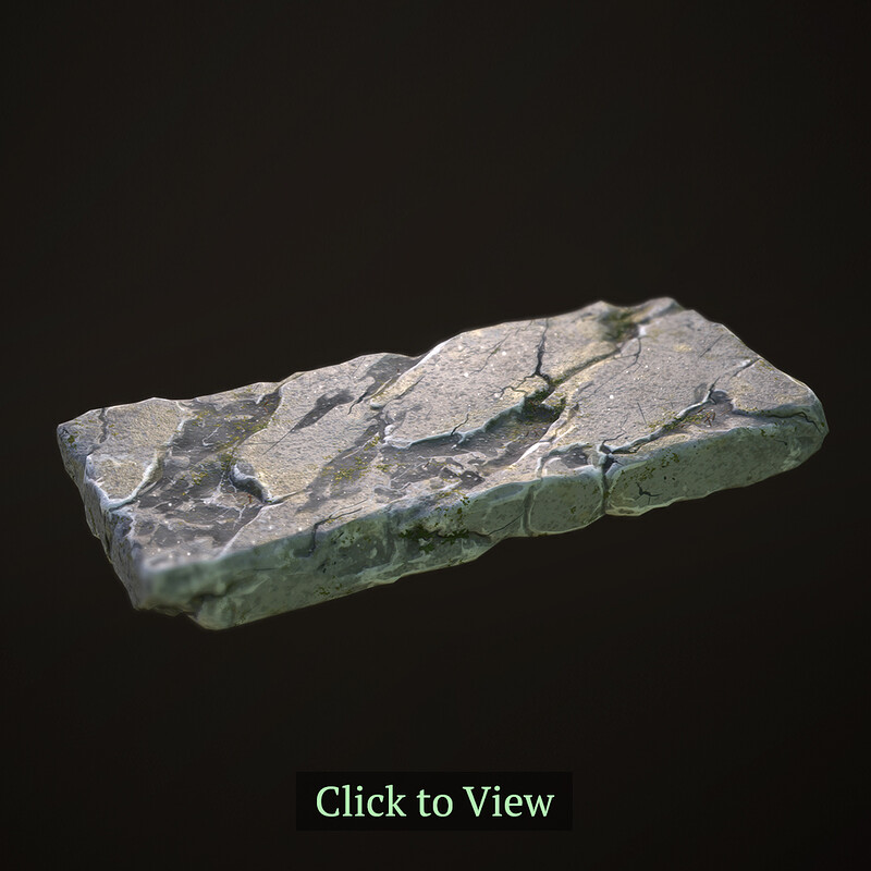 Stone Slab with PBR Materials