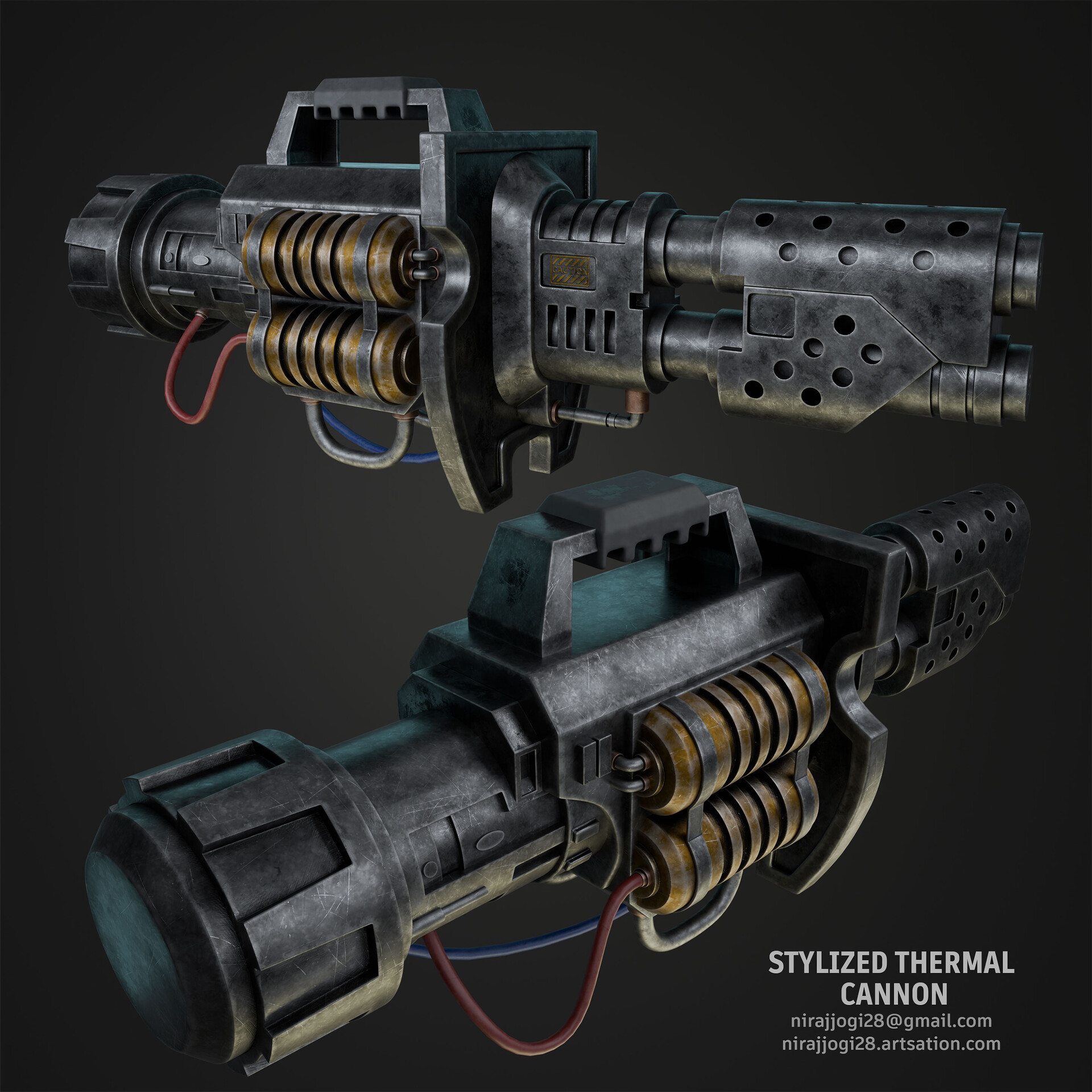 ArtStation - Stylized Thermal cannon