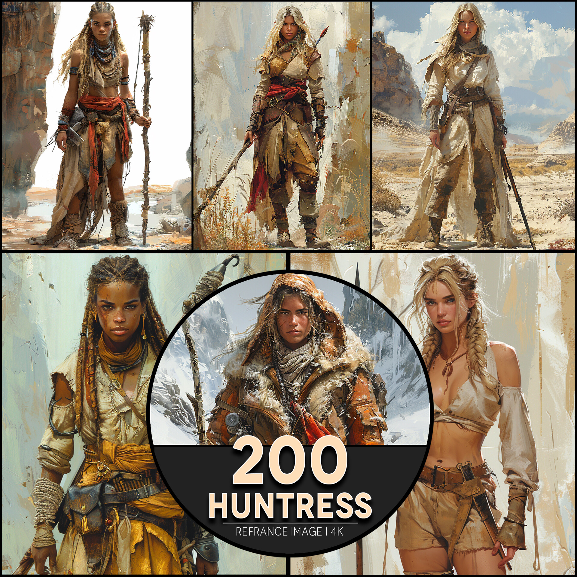Pixel Ref - Huntress 4K Reference/Concept Images