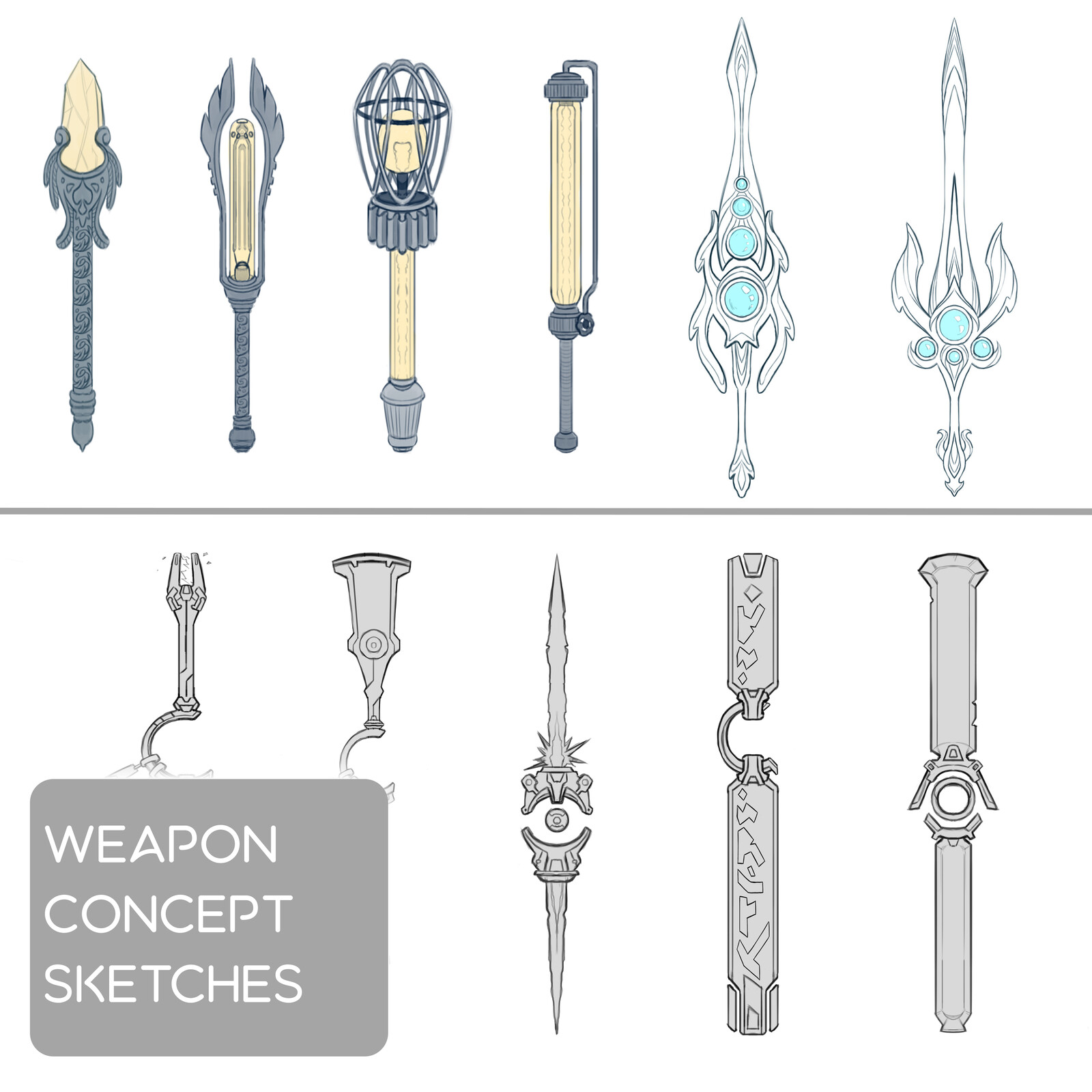 Sketch Collection: Weapon Designs