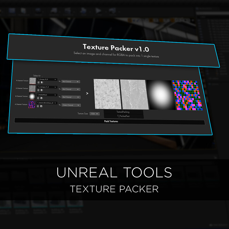 Unreal Engine 5 - Texture Packing Tool Editor Widget