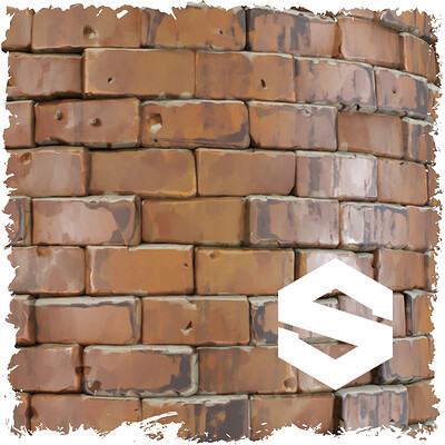 Stylized Old Brick Wall