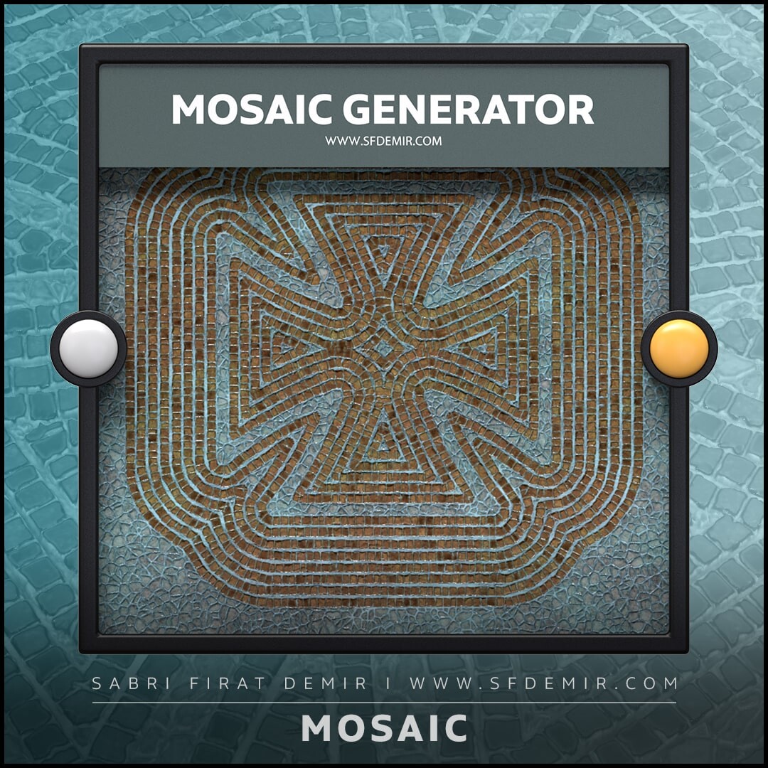 %100 Substance Designer Mosaic Generator