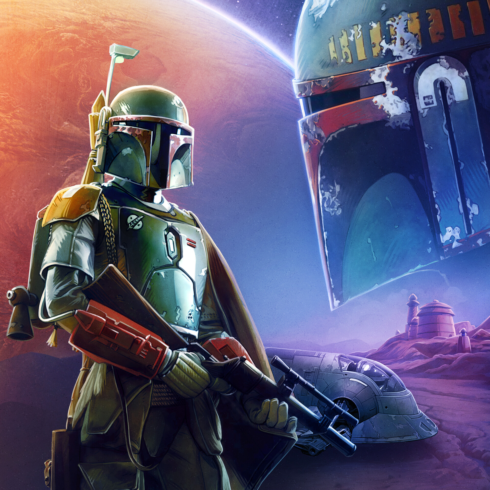 ArtStation - Star Wars - Boba Fett (Right Side), image size:1920x1920