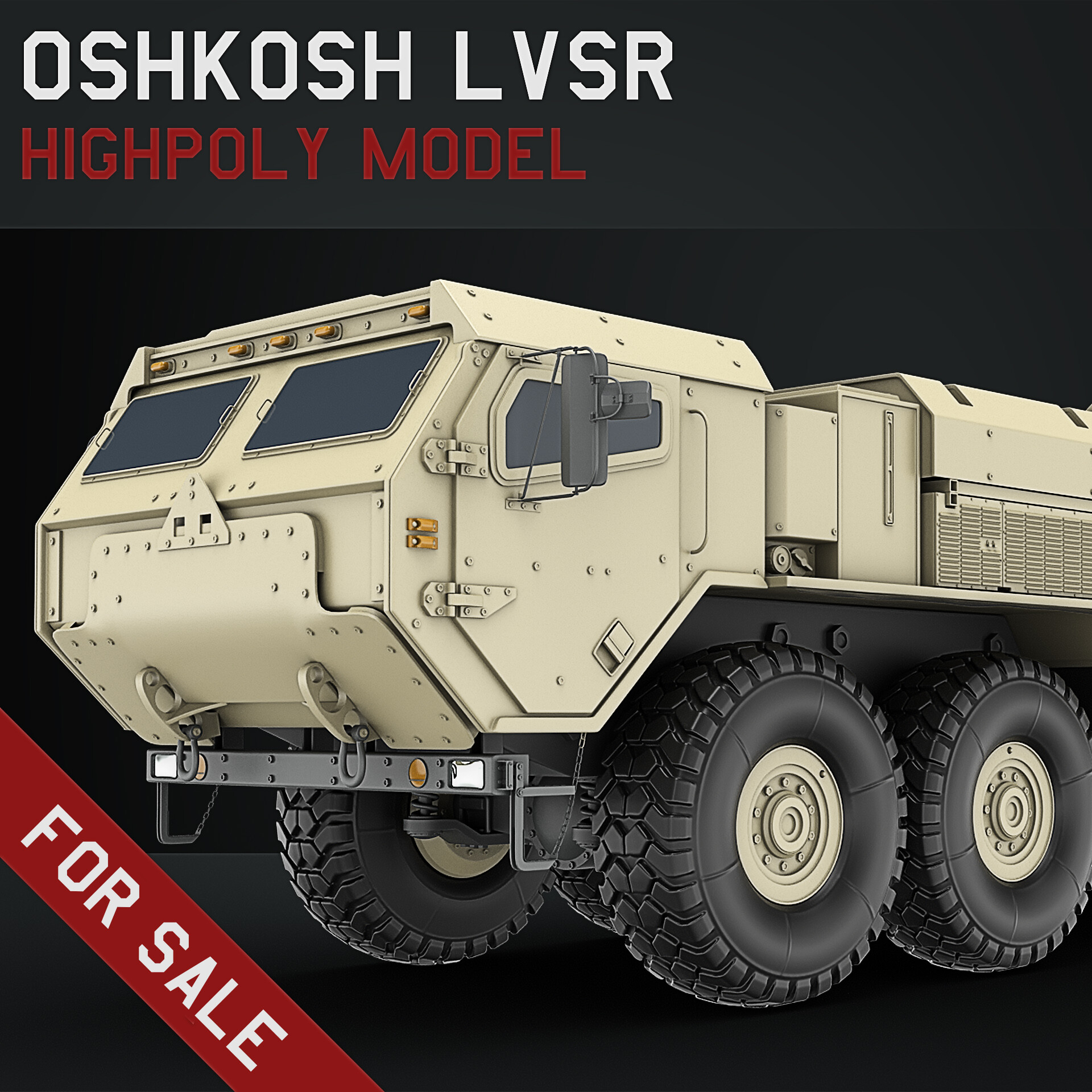 ArtStation - Oshkosh LVSR HighPoly 3D Model