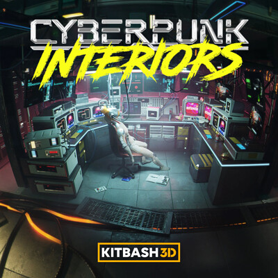 Kitbash3D: Cyberpunk Interior props - Texturing