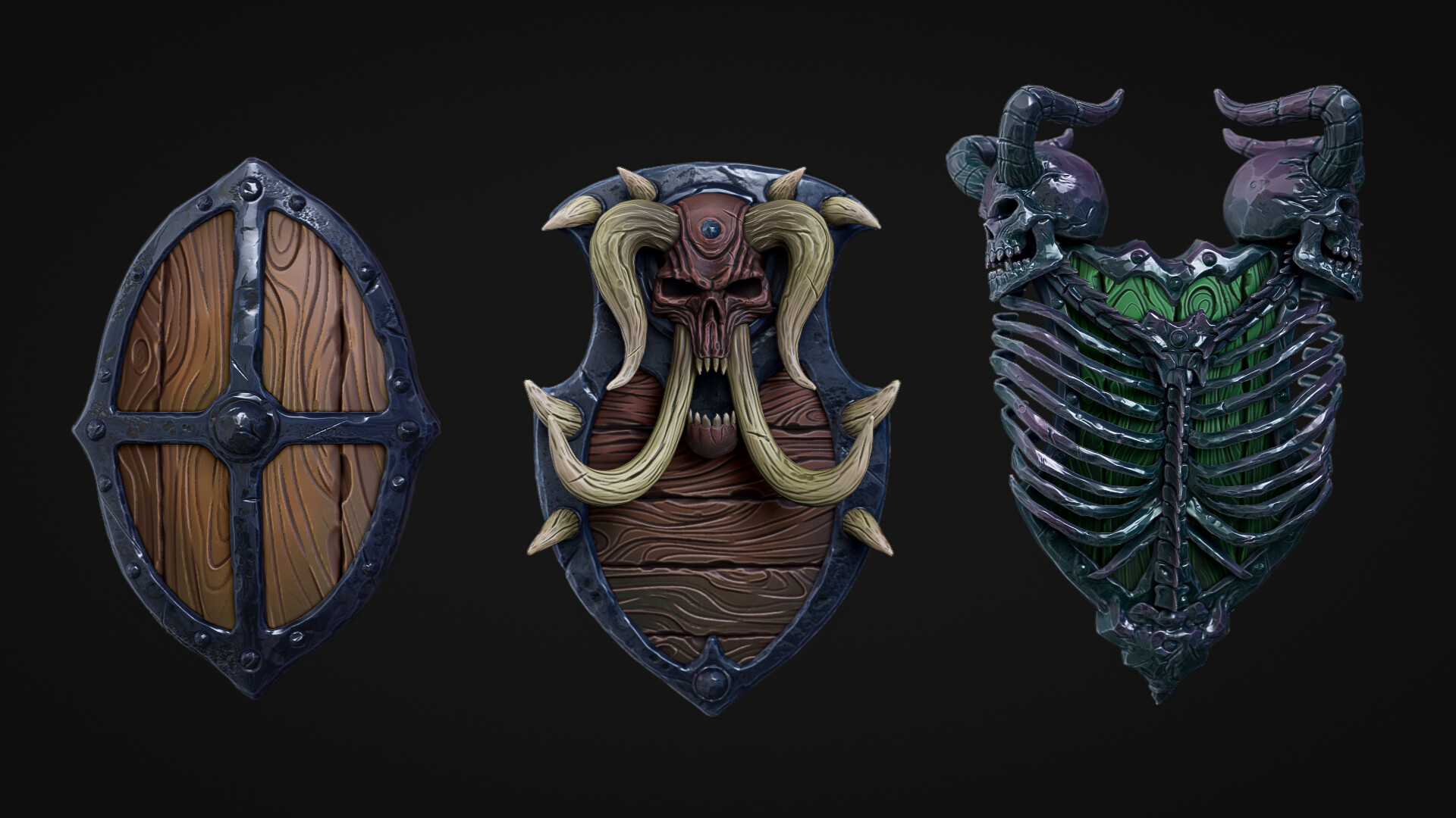 ArtStation - Stylized shields