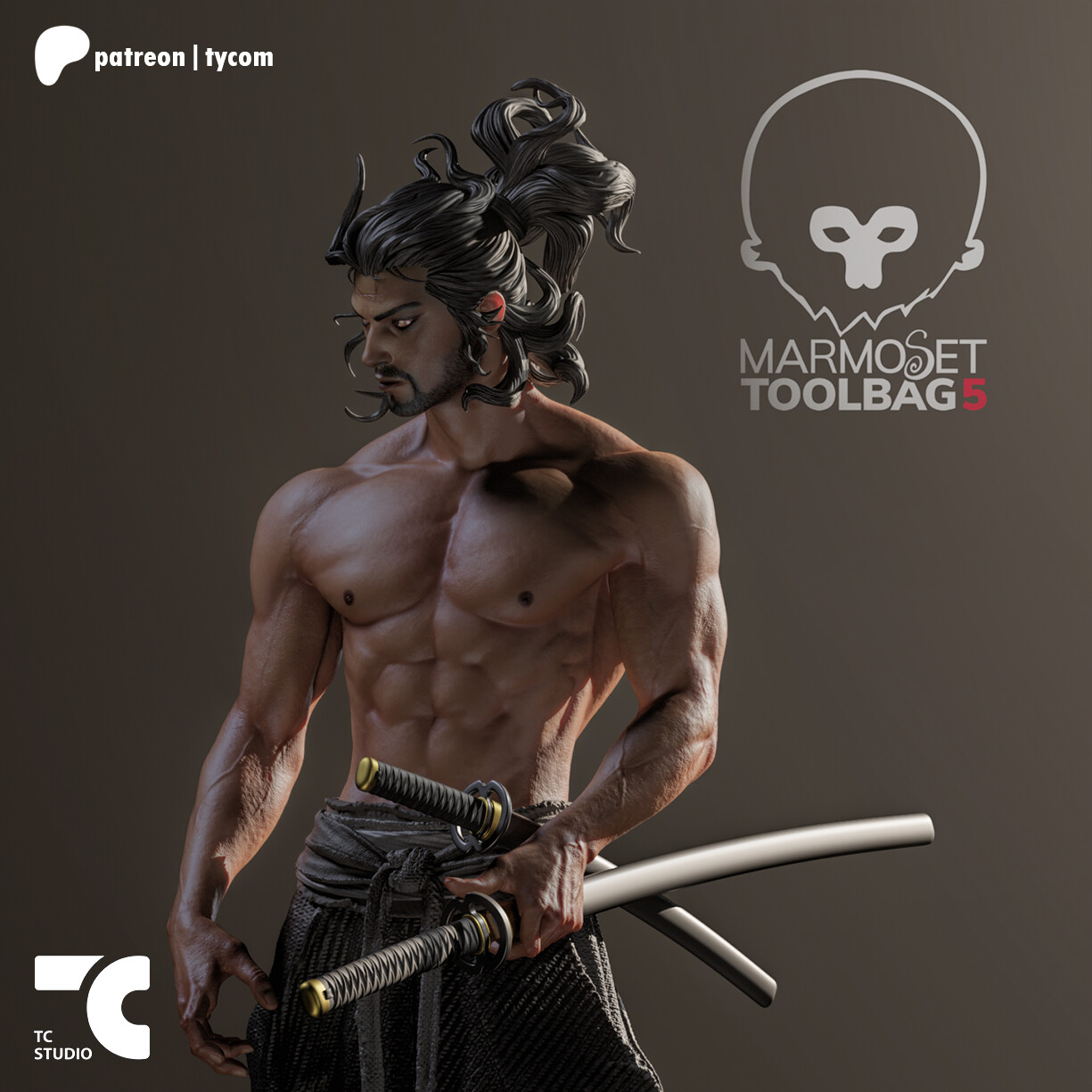 ArtStation - Miyamoto Musashi 2.0