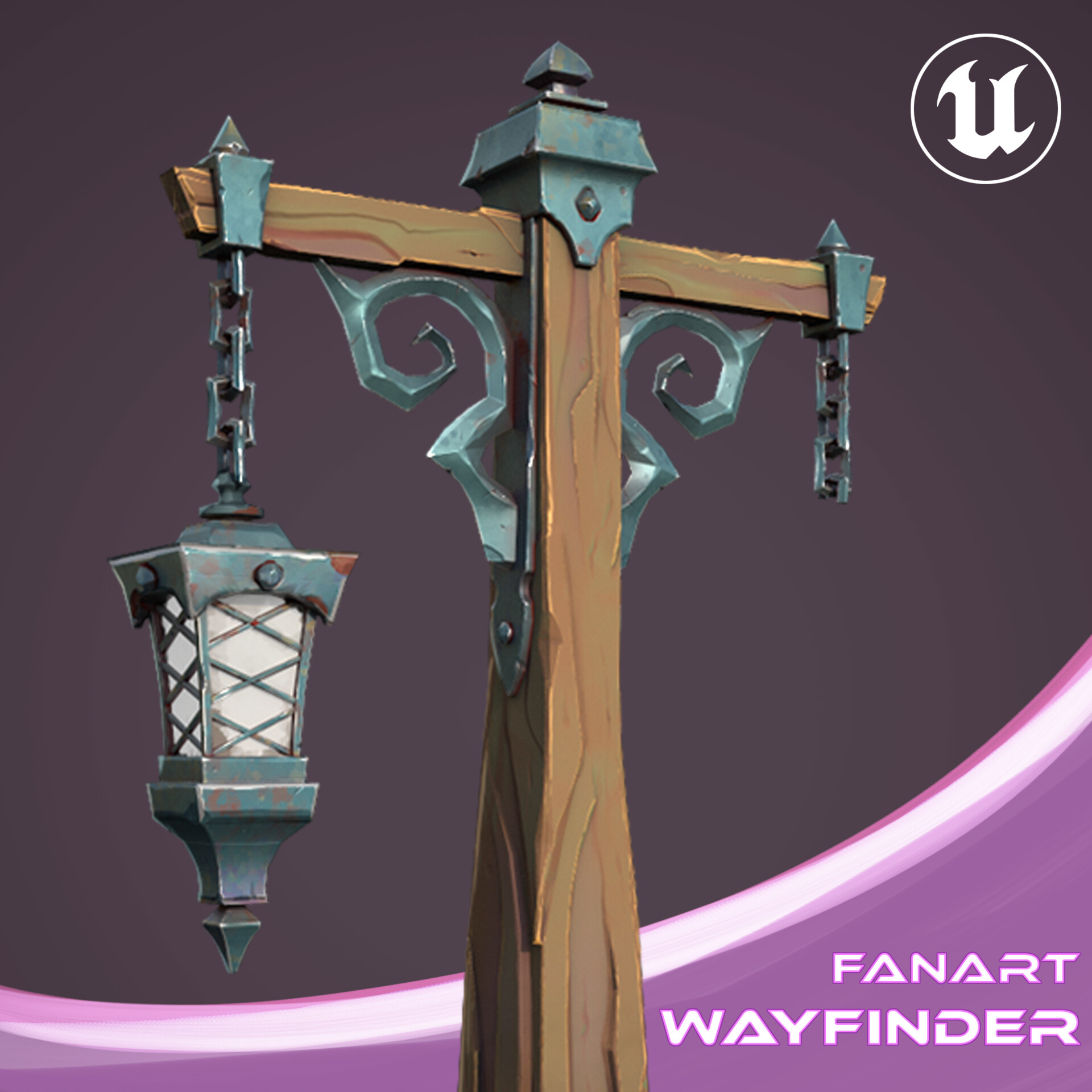 ArtStation - Wayfinder FanArt - Lamp Post