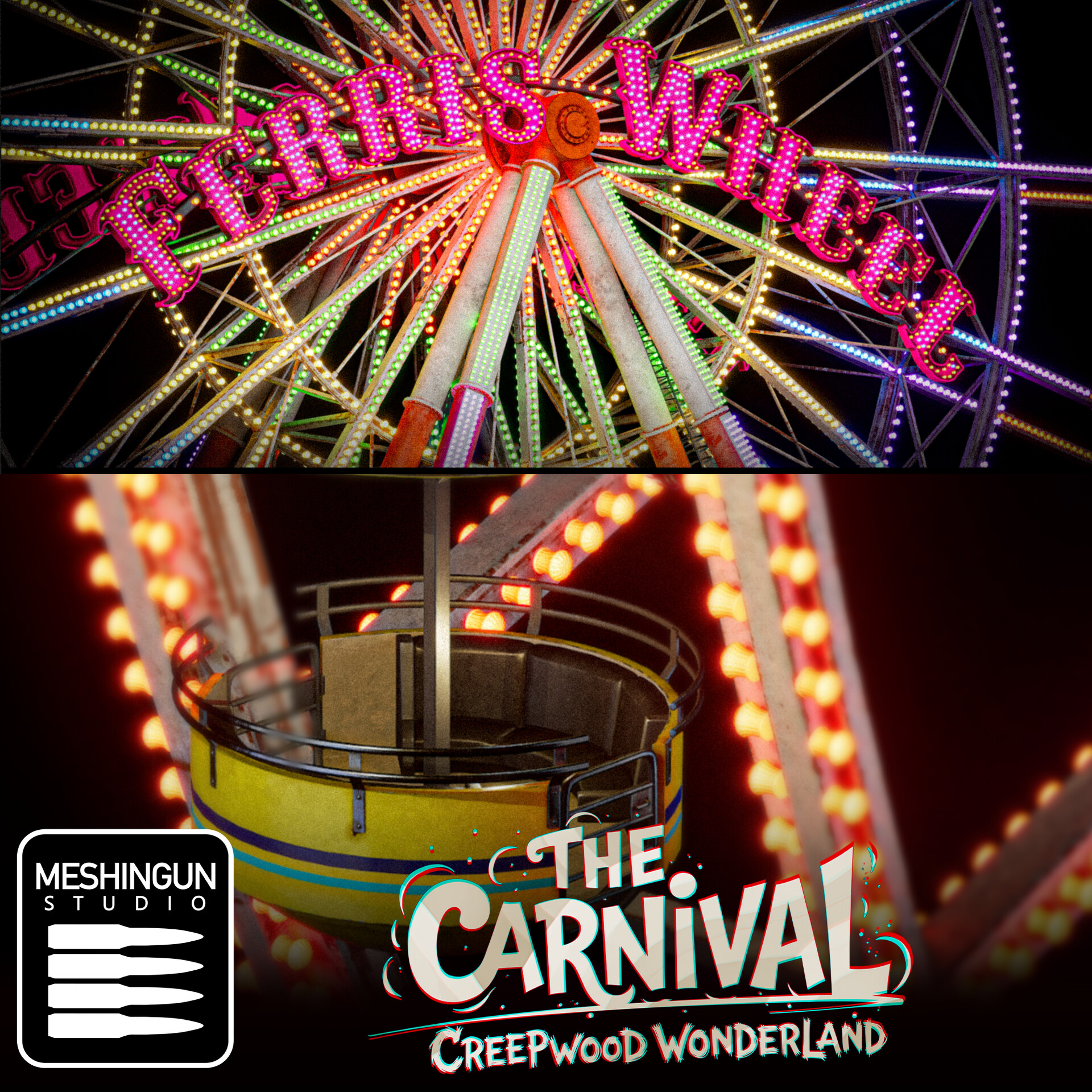 ArtStation Ferris Wheel The Carnival Creepwood Wonderland