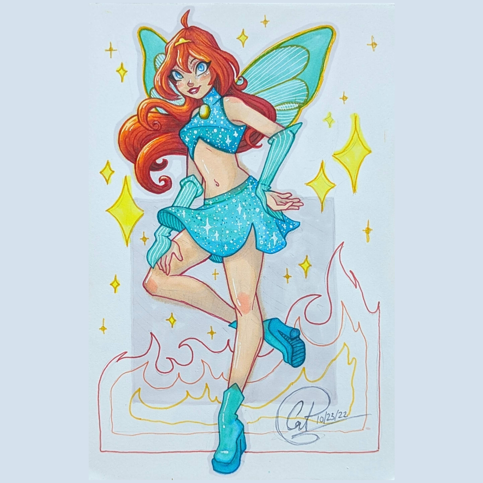 sachin and babi light blue dress Bloom Enchantix Winx Cosplay main image 1