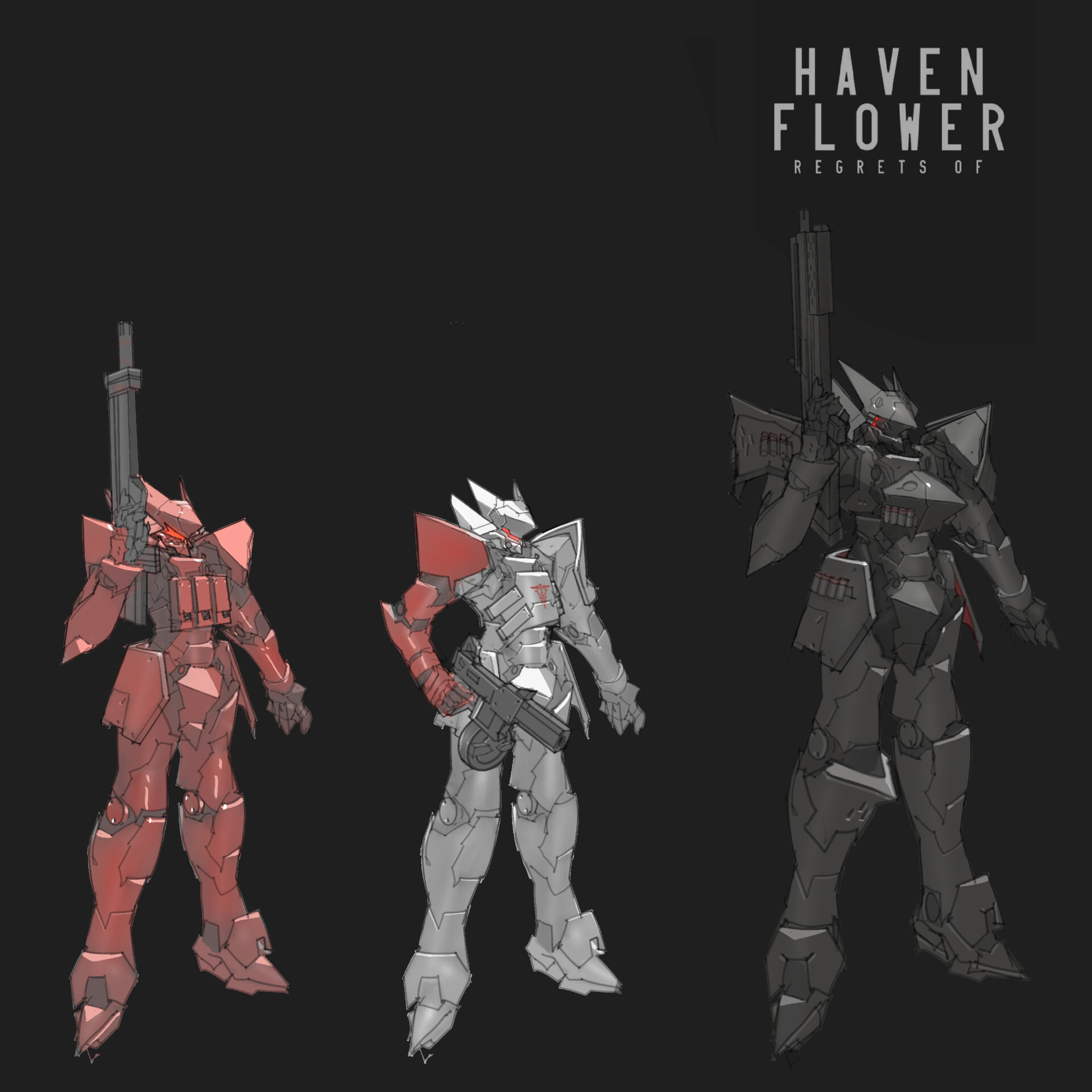 ArtStation - HavenFlower: Infantry Android Designs