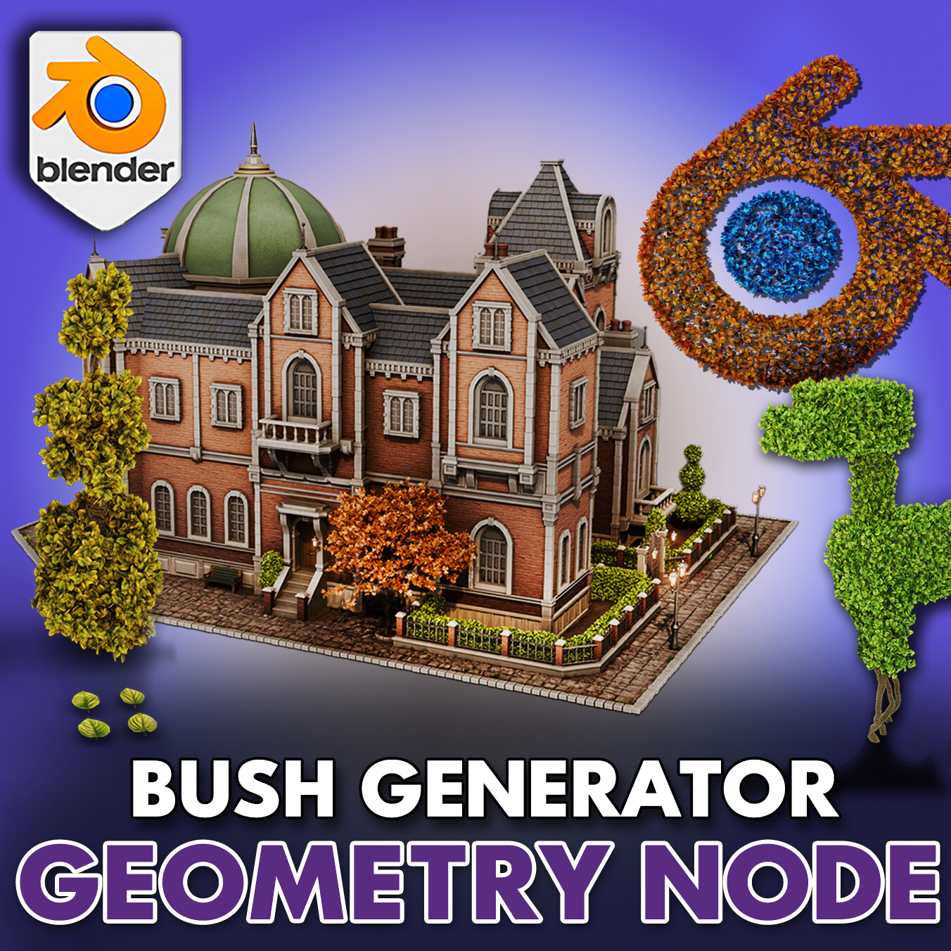 3D Tudor - 3DT Bush Generator Geometry Node