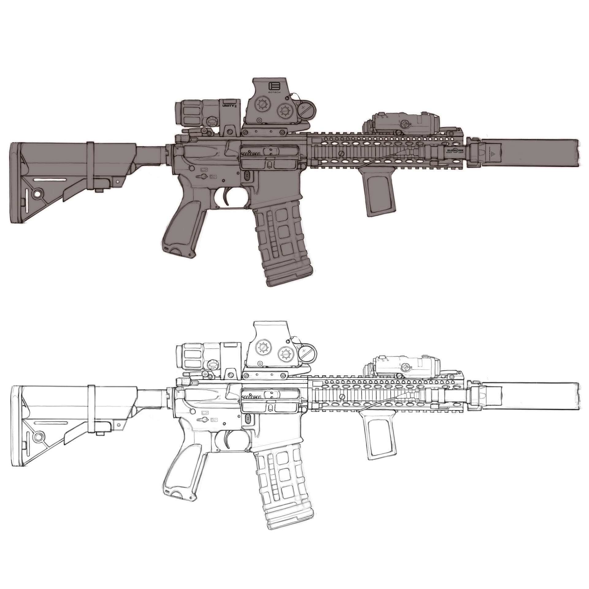 ArtStation - mk18 drawing