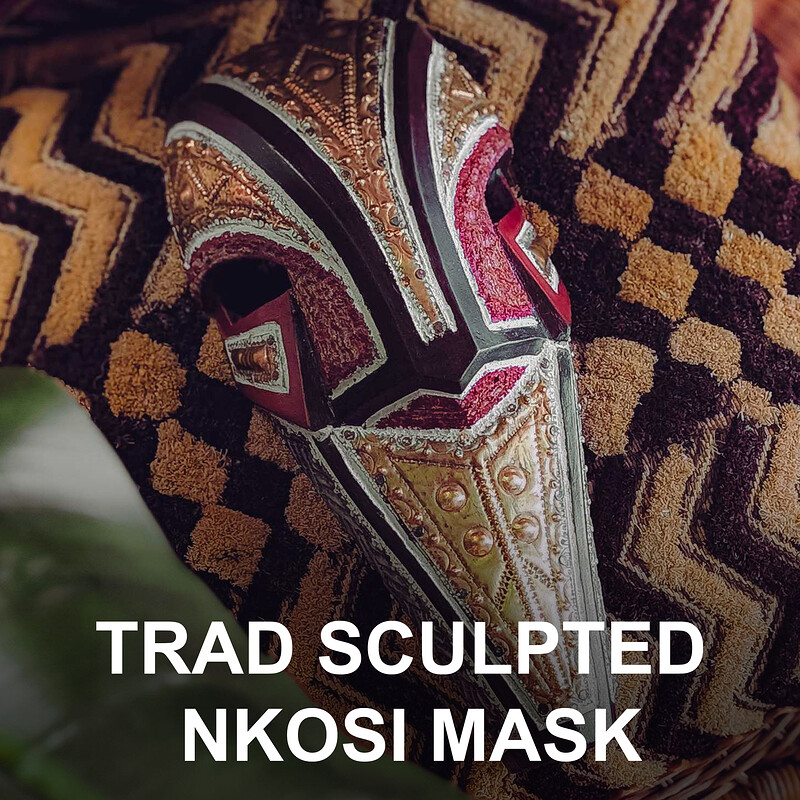 Traditional sculpted nkosi mask