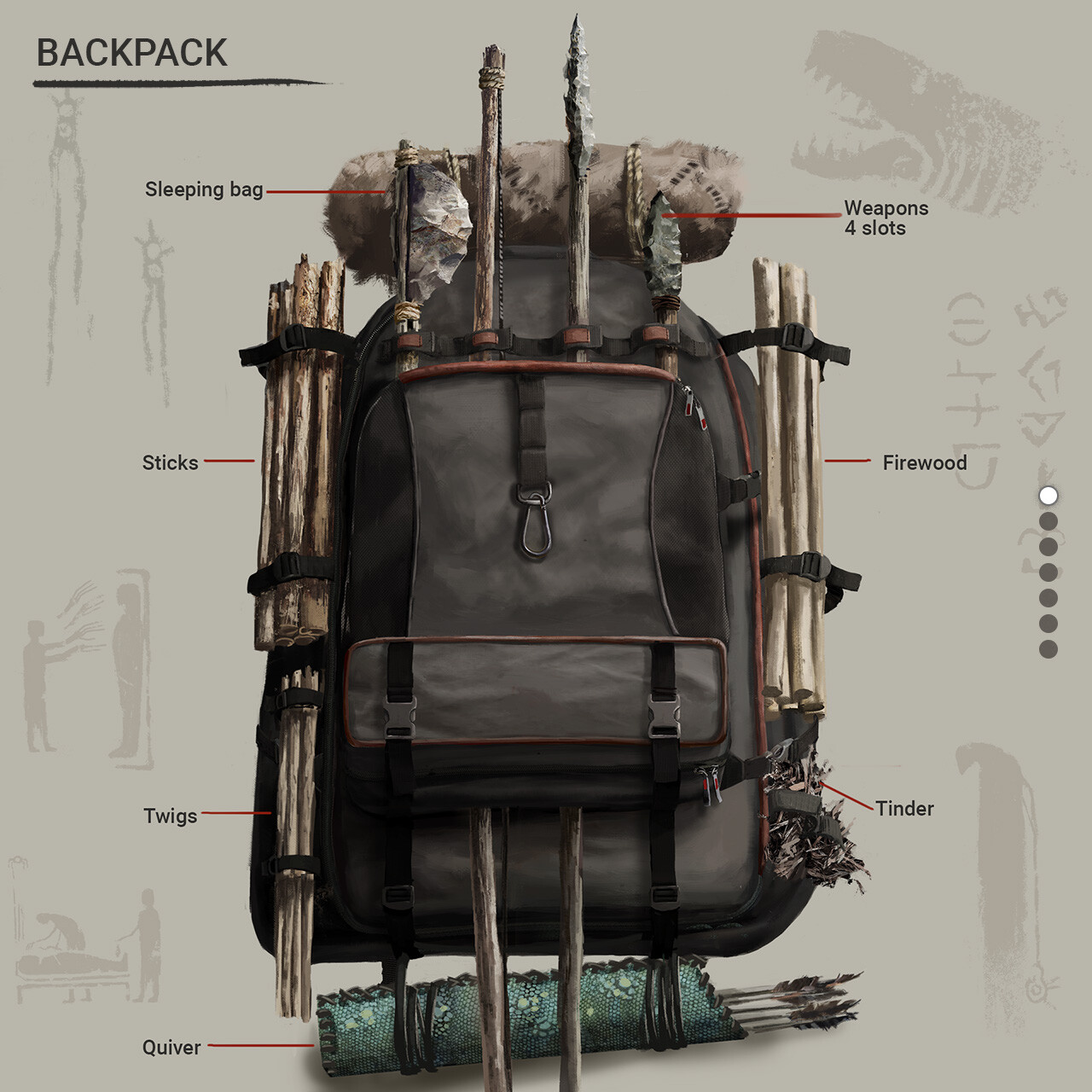 Backpack design + UI