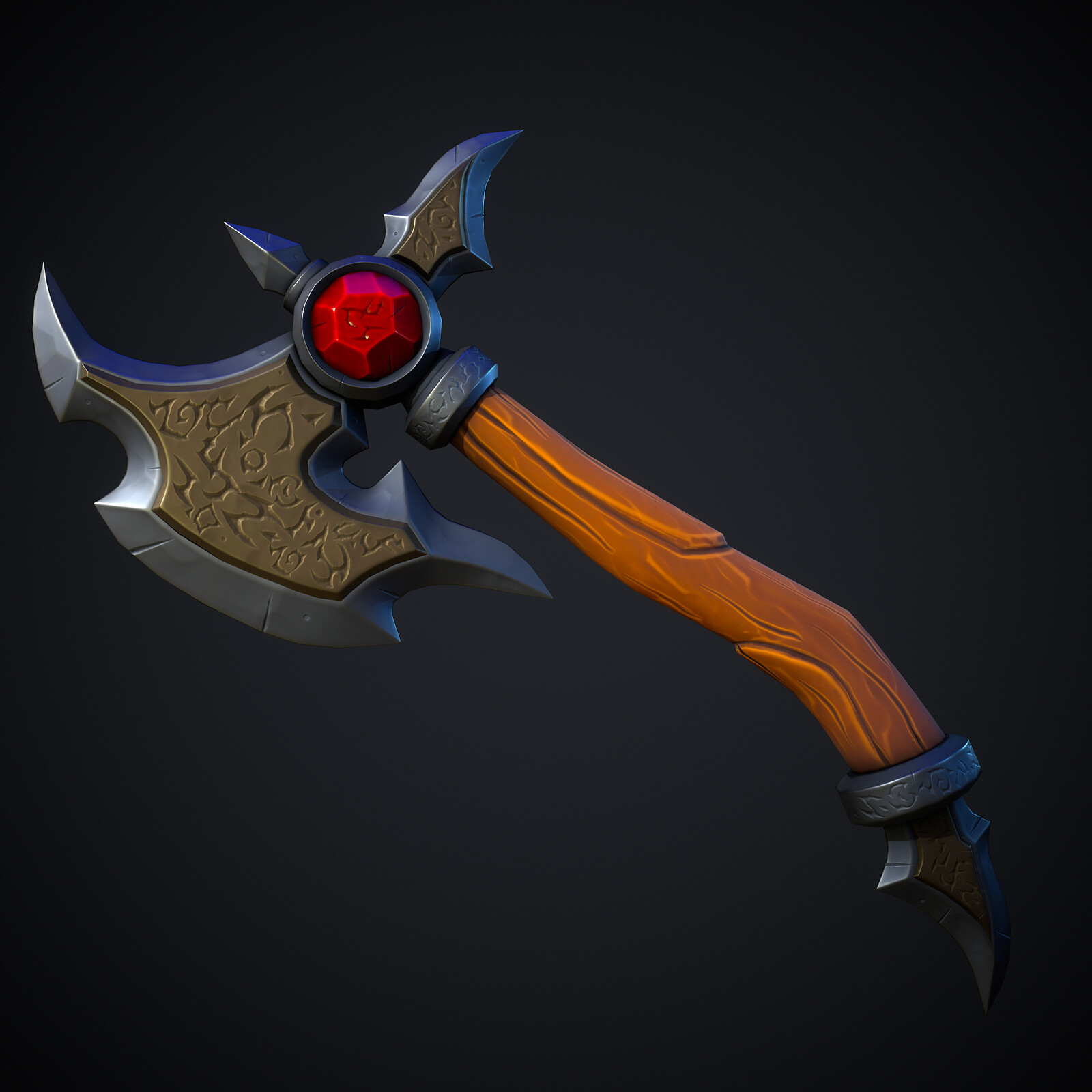 Stylized Fantasy Axe 04