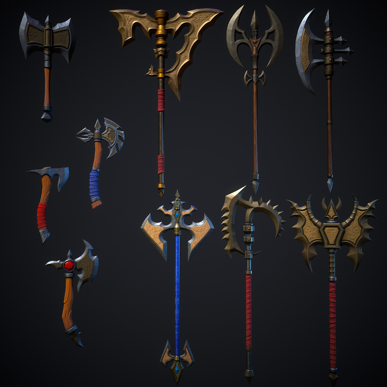 Stylized Fantasy Weapons - Axes