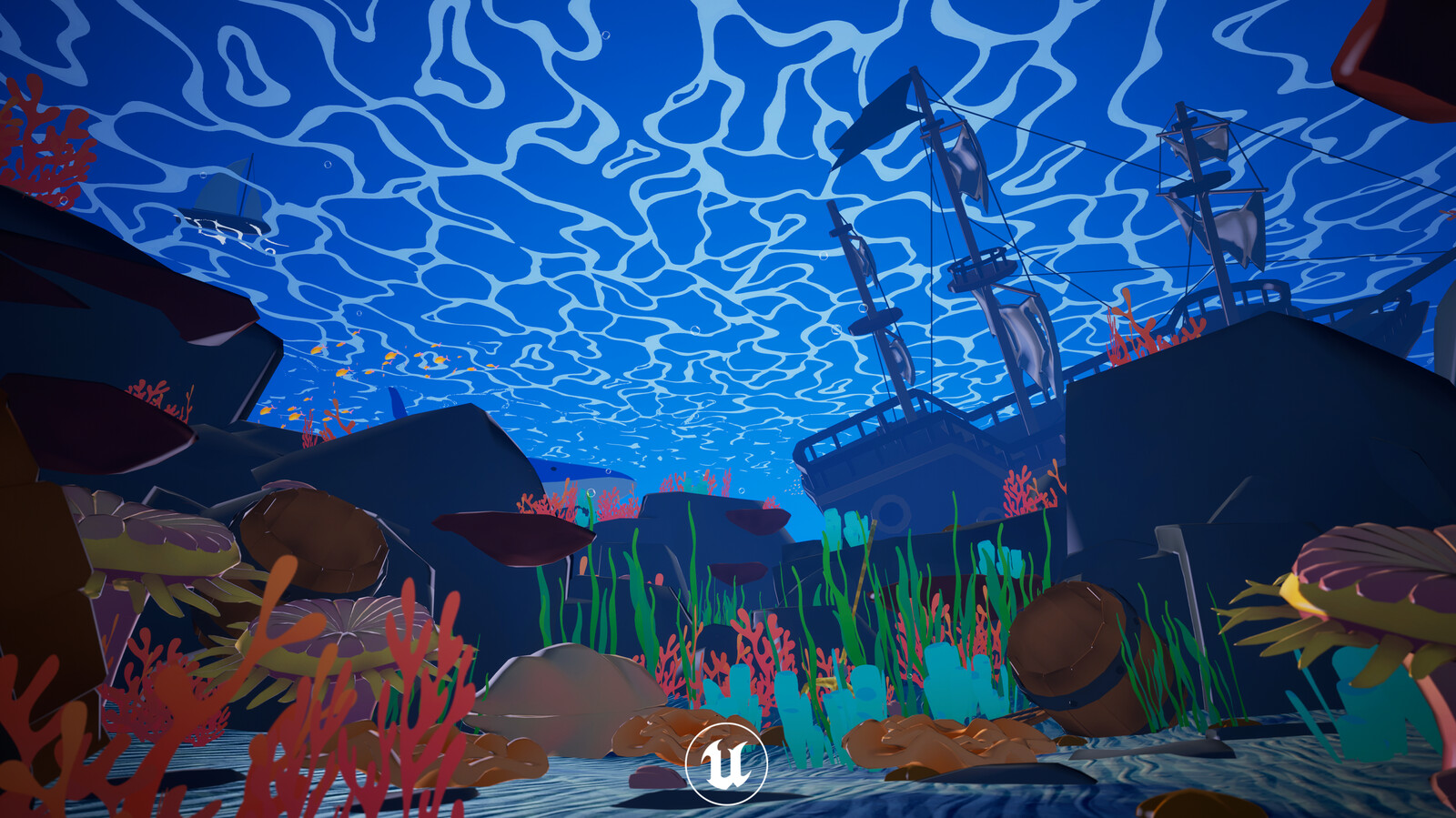 [Blobber-VR] Sunken Ship Under The Sea - Environment, Level, Assets, Animation, Lighting, VFX