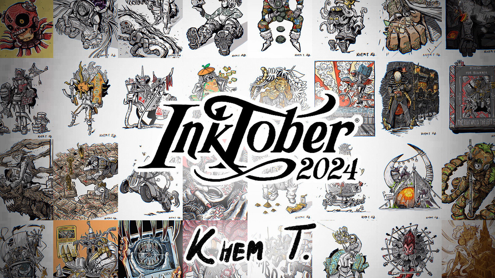 INKTOBER | 31 Arts  Full Timelapse | Khem T