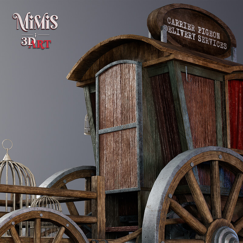 Carrier Pigeon Delivery Wagon - Relighting
