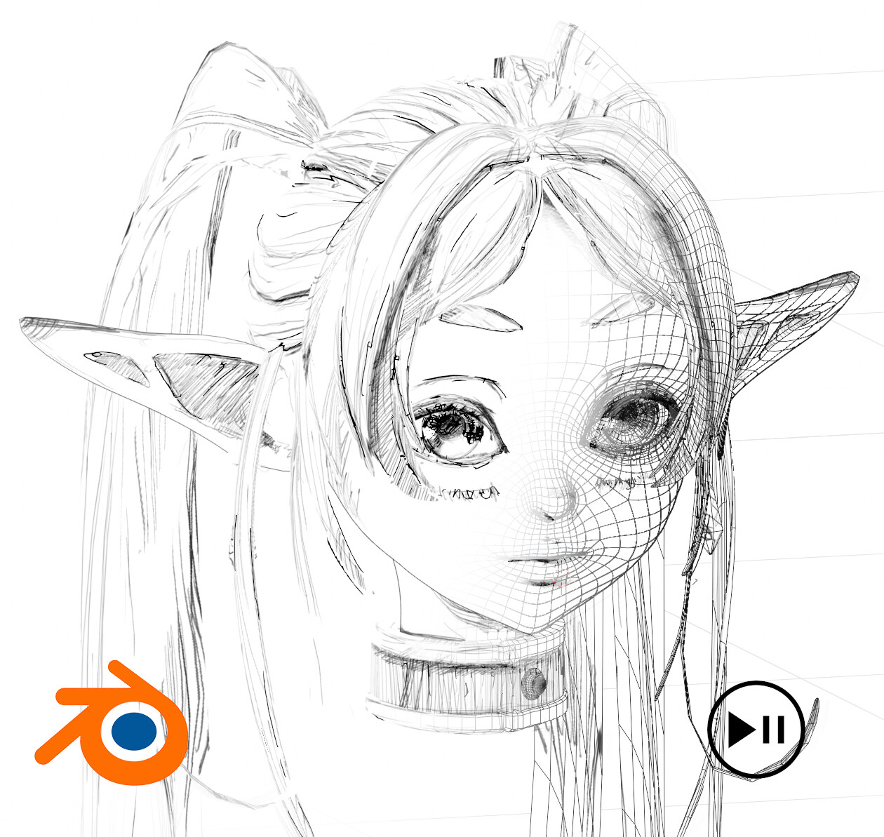 Friren Blender 2.5d  Fan art