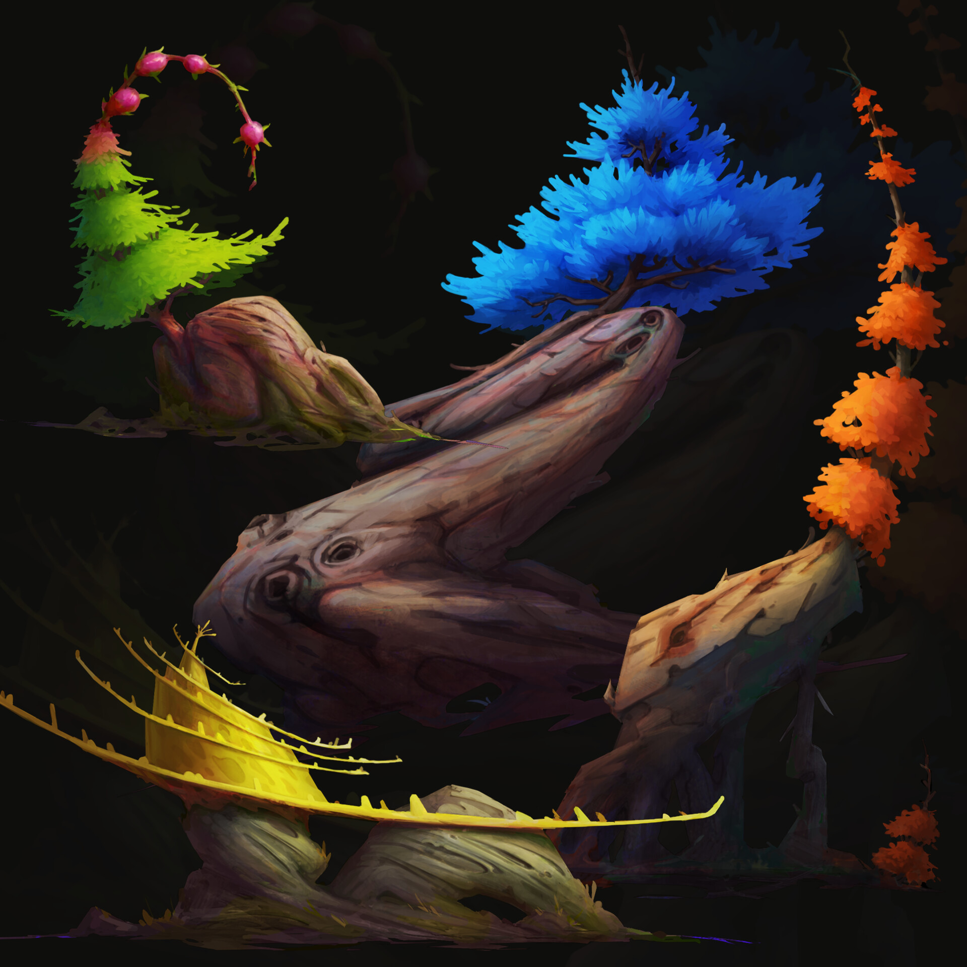 ArtStation - Fantasy trees concepts